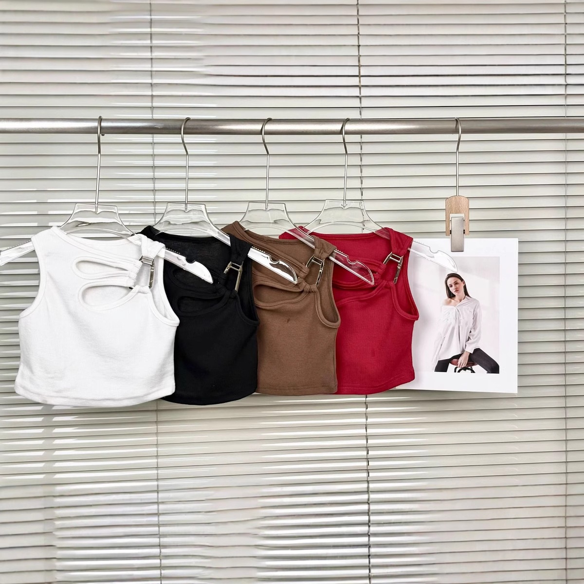 Tank Top Ribbed - Camisetas sin mangas acanaladas para niñas,